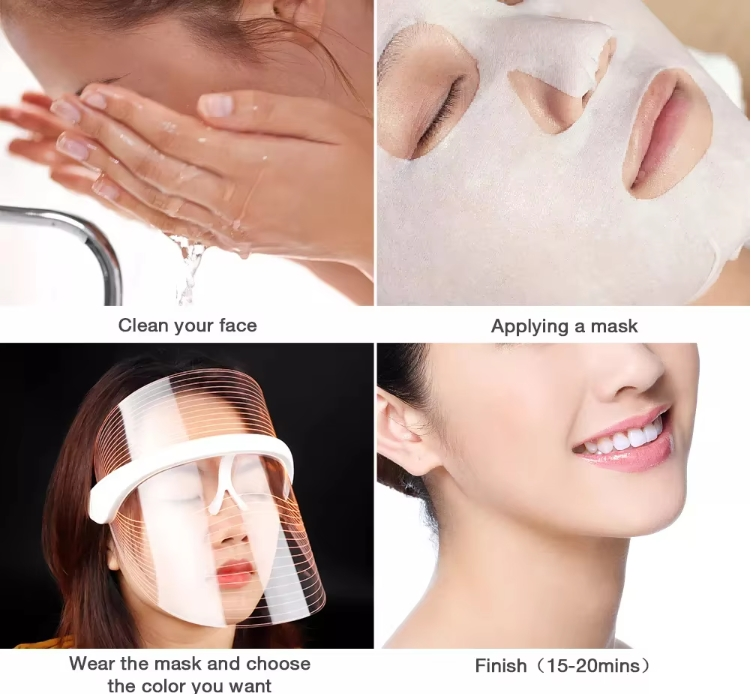 Skin care Light Therapy Facial Mask factory